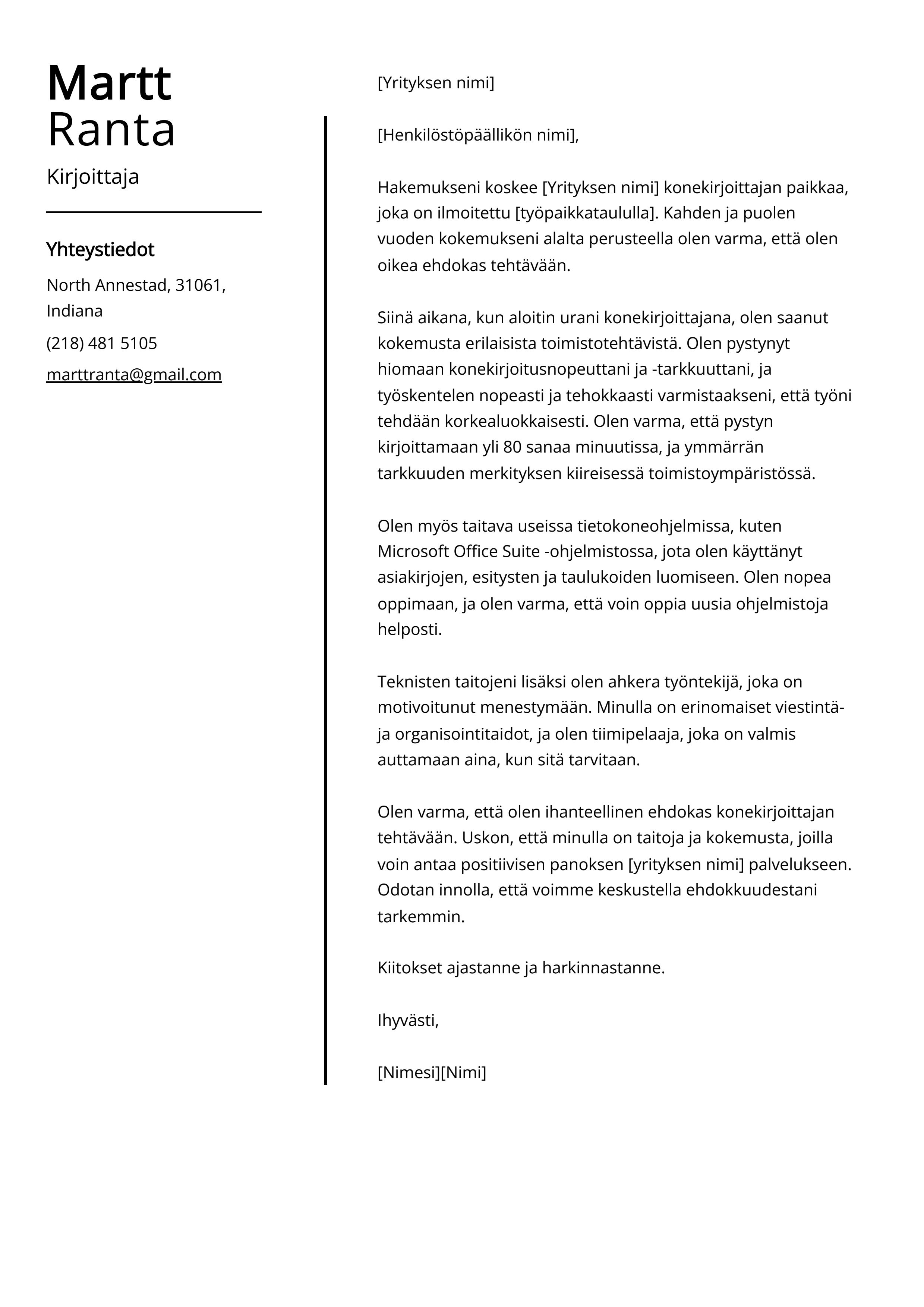Kirjoittaja Saatekirje Esimerkkej malli 20 Vinkkej 